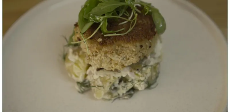 Crab Cakes, Potato Salad, Tartare Sauce
